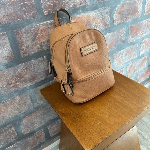 Marc New York Brown Vegan Leather Backpack - Picture 2 of 13